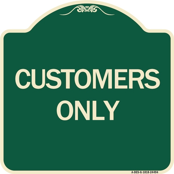 Signmission Designer Series Customers Only, Green & Tan Heavy-Gauge Aluminum Sign, 18" x 18", G-1818-24494 A-DES-G-1818-24494 - main